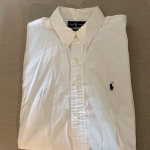 Ralph Lauren White Button-Down Shirt (XL)